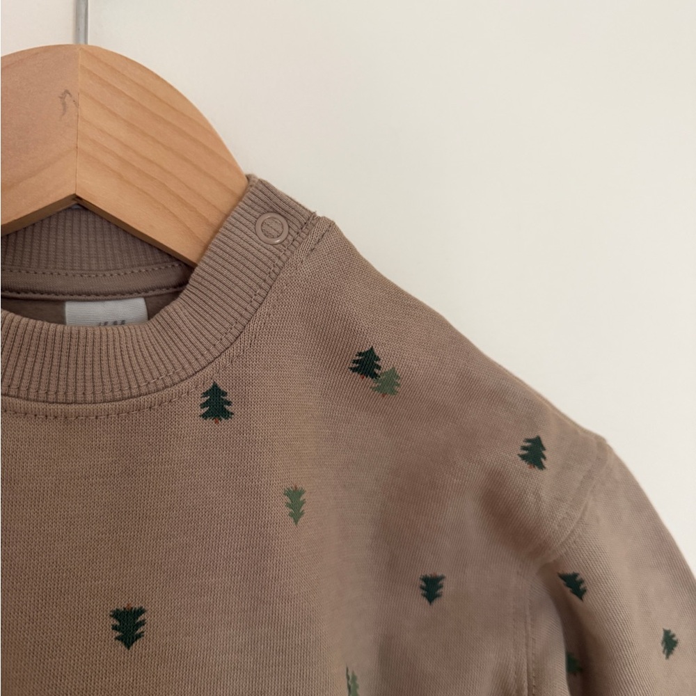 H&M Beige Trees Baby Toddler Sweatshirt - Picture 3 of 5